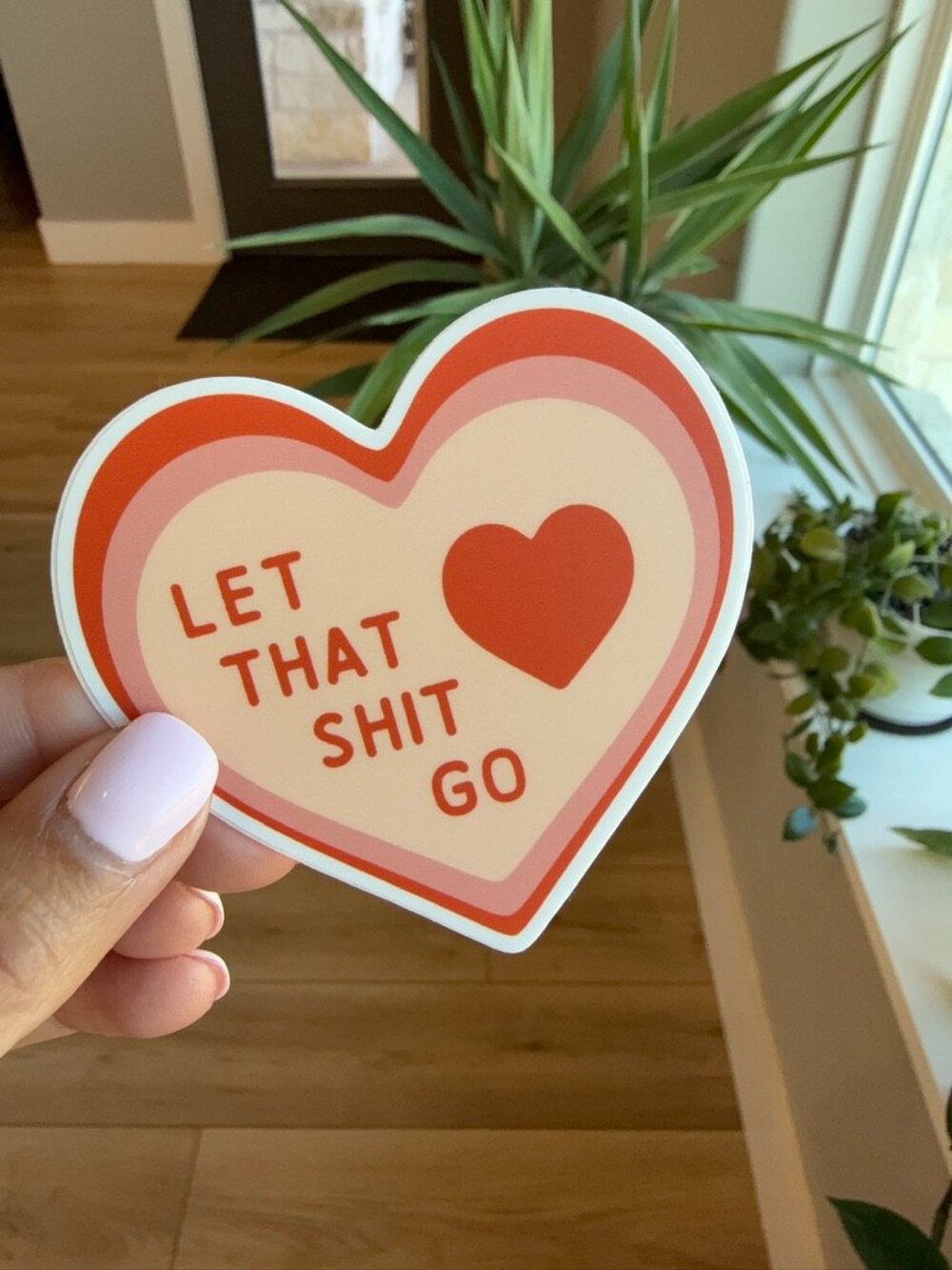 💃 2/$5 Heart-Shaped Motivational Vinyl Sticker